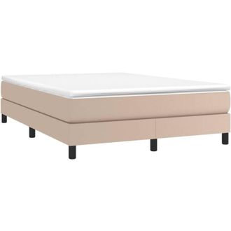 vidaXL Vidaxl - Estructura Cama Sin Colch&oacute;n Cuero Sint&eacute;tico Capuchino 140x190cm