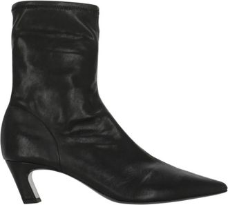Ash Viva Enkellaars - Dames - Laarzen met Hak - Zwart - 38 EU - Leer - Schoenen