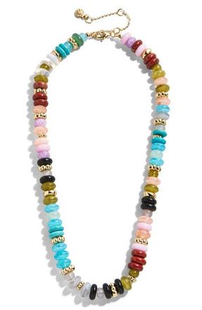 BaubleBar Mariel Semiprecious Bead Necklace in Blue at Nordstrom