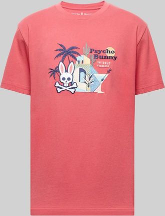 Psycho Bunny Mens Shane Graphic Tee 693 RUBI QUARTZ / XXL