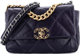 Chanel 19 Flap Bag Quilted Leather Medium crossbody bag - Viola