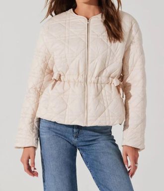 Astr Joslyn Long Sleeve Jacket In Nude Pink