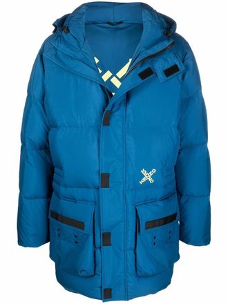 Kenzo padded hooded coat - men - Polyester/Feather Down/Polyester - L - Blue