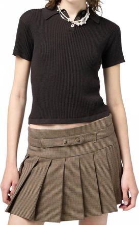 Guest In Residence Shrunken Polo In Burnt Cocoa