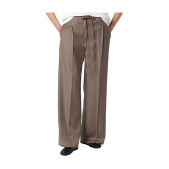 R&oacute;he Relaxed Drawstring Broeken - Dames - Broeken - Bruin - Maat: 2XS Wol