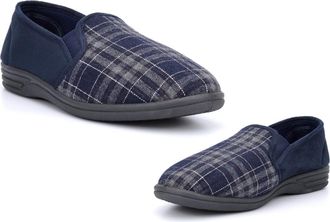 Generic Mens Carpet Slippers Size 6 Boys Slippers Size 13 Carpet Slipper Mens Extra Large Slipper Extra Large Slip On Sizes 6-14 Navy 12 UK