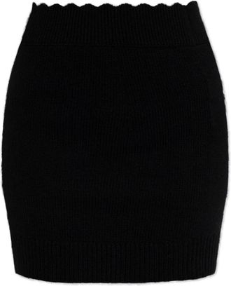 Chlo&eacute; Wollen rok - Dames - Korte rokken - Zwart - M - Wol - Rokken