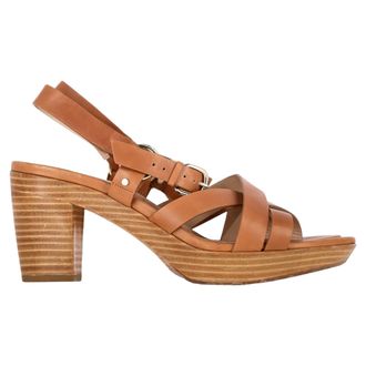 Fratelli Rossetti Blok Haksandalen in Bruin Leder