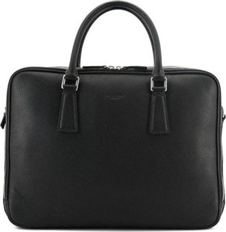 Pourchet Corso Aktetas - Heren - Laptoptassen - Zwart - ONE Size - Leer - Tassen