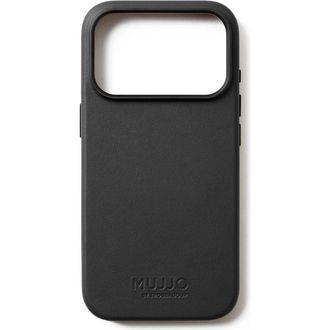 Mujjo Full Leather Case for iPhone 17 Pro in Black at Nordstrom