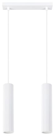 Sollux Lighting Design Pendellampe Karbon 2-Flammig (linear), Weiss