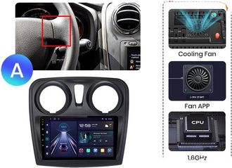 OEM Autorradio Con Funciones Mejoradas, Compatible Con Renault Logan 2 2012-2019 / Sandero 2 2014-2019, 4g 4gb-64gb