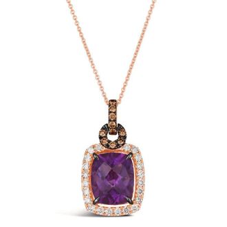 Le Vian Ladies Amethyst Necklaces set in 14K Strawberry Gold