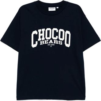Chocoolate logo-patch T-shirt - women - Cotton - M - Blue
