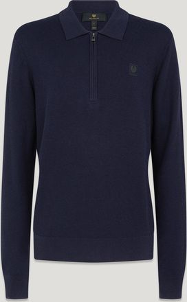 Belstaff Belstaff Polo De Punto Drift para hombre Mezcla de algodón y seda Tinta oscura 2XL