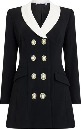 Self Portrait Blazer met kostbare knopen - Dames - Blazers - Zwart - XS - Wol - Jassen