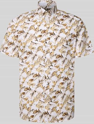 Bugatti Regular Fit Freizeithemd mit Button-Down-Kragen in GELB, Gr&ouml;&szlig;e XXXXL