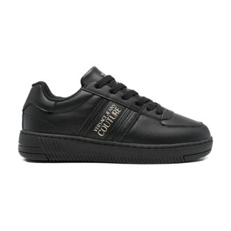 Versace Jeans Couture Schoenen, Dames, Zwart, 38 EU, Leer, Sneakers