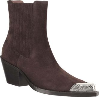 PARIS TEXAS Dark Brown Slip-on Suede Boots