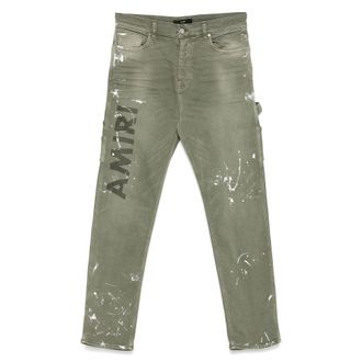 Amiri Logo-print Stretch-cotton Jeans