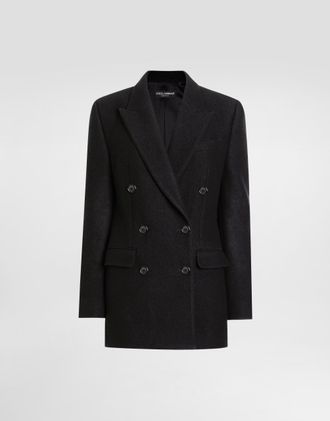 Dolce & Gabbana Wool Cloth Jacket - Woman Blazers Black 48