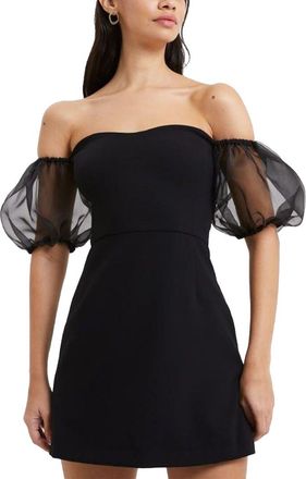 French Connection Whisper Puff Organza Dress