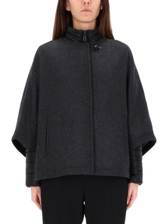 Fay Double-Face Wool Cape - Gray