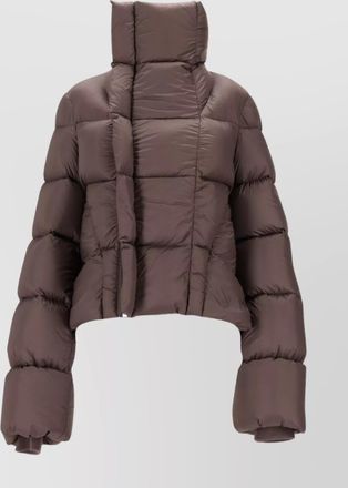 Rick Owens cropped padded quilted jacket with high collar