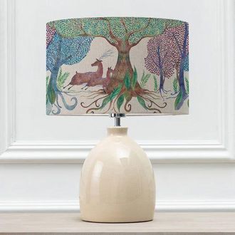 Voyage Maison Leura Table Lamp With Willow Woods Eva Lampshade in Cream