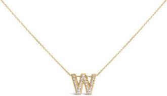 House of Brilliance Yellow Gold Vermeil Diamond Accent A-Z Initial Bubble Pendant Necklace at Nordstrom