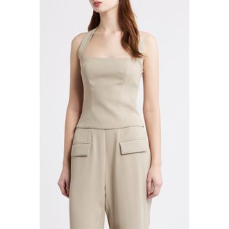 Odd Muse The Ultimate Muse Halter Top in Taupe at Nordstrom, Size X-Small