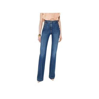 Elisabetta Franchi Jeans acampanados - Jeans - Mujer - Azul - W28
