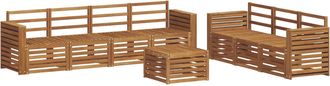vidaXL Juegos De Sof&aacute;s 8 Uds. Natural Madera De Acacia S&oacute;lida Vidaxl