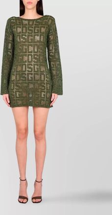 GCDS macrame dress drawstring open back