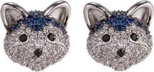 Eye Candy Los Angeles Husky CZ Stud Earrings in Silver at Nordstrom Rack