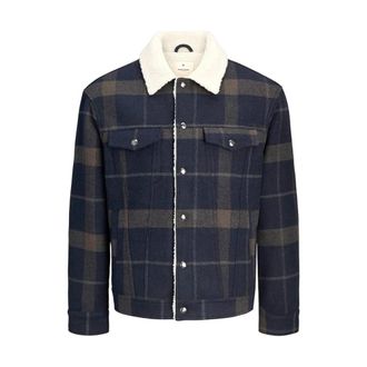Jack & Jones Classic Trucker Jacket - Heren - Zomerjassen - Blauw - L - Wol - Jassen