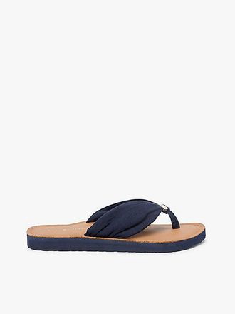 Tommy Hilfiger TH Monogram Plaque Hemp Flip-Flops