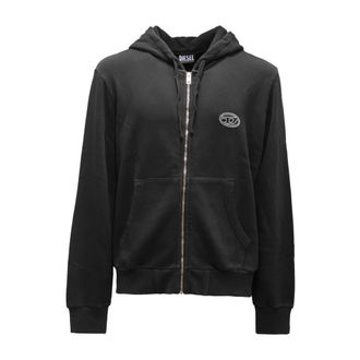 Diesel Hoodies & sweatvesten, Heren, Zwart, M, Katoen, Ginn Hood Zip Sweatshirt