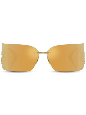 Dolce & Gabbana Eyewear Zonnebril met logoplakkaat - Goud
