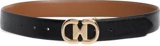 Vince Camuto Squat Horsebit Buckle Reversible Belt in Black Luggage at Nordstrom Rack, Size X-Large