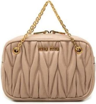 Miu Miu Tweedehands leren handtassen - Dames - Vintage Handtas - Bruin - ONE Size - Vintage