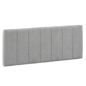 Marckonfort Cabecero Tapizado Malmo 160x60 Cm Color Gris. Acolchado Con Espuma. Bordado Vertical. 8 Cm De Grosor. Incluye Herrajes Para Colgar