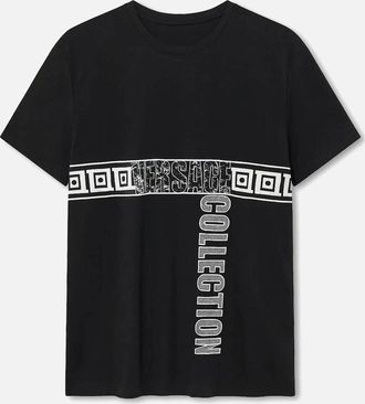 Versace Mens Mens Black Versace Collection T-Shirt - Size: 42