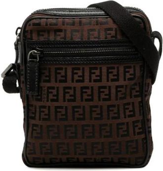 Fendi Pre-owned Canvas Crossbody Tas - Dames - Vintage Schoudertas - Bruin - ONE Size - Vintage