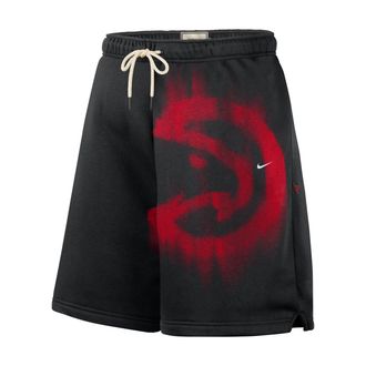 Nike Mens Atlanta Hawks Standard Issue Fleece Basketball Shorts in Black | IQ1452-010