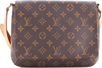 Louis Vuitton Musette Tango Handbag Monogram Canvas shoulder bag - Bruin