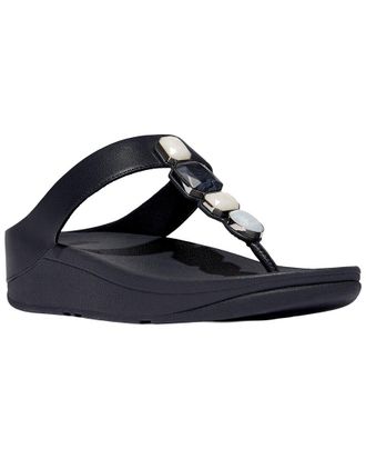 FitFlop Fitflop Fino Multi Stone Leather Toe Post Sandal