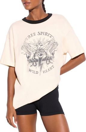 Spiritual Gangster Free Spirit Oversized Cotton Graphic T-Shirt in Canvas at Nordstrom, Size Medium