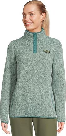 L.L.Bean Sweater Fleece Pullover Womens Clothing Storm Teal : MD, Polyester/Jersey/Fleece