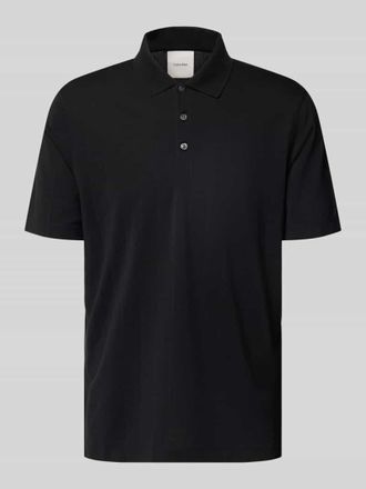 Calvin Klein Regular Fit Poloshirt mit 1/2-Arm in Black, Gr&ouml;&szlig;e S